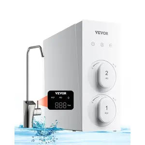 VEVOR Reverse Osmosis System, 600 GPD 8-stage Tankless Reverse Osmosis Water Filter, Under Sink Water Filtration System with Smart Display Faucet, 2: 1 Pure to Drain Ratio