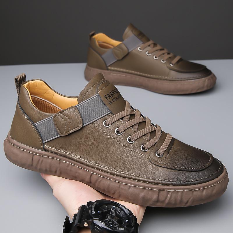 (New)Men's Lift Platform Sneakers - Low-Top Round-Toe Lace-Up/Shoe-On Closure (Compatible with both methods), Breathable All-Season s for Business & Casual Wear, Wide Size Range - Solid Color Sole & Insole - Style for all-
