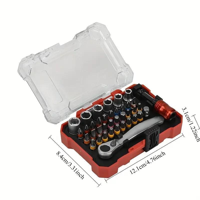 Multifunctional Screwdriver Bit Set with Cross, Flat, Hex and Star Heads, Essential Home Tool Kit for Easy Repairs and DIY Projects