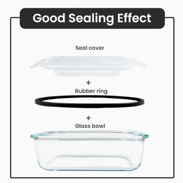 Premium Glass Food Storage Containers 8 Pack Airtight Leak-Proof Microwave Oven Freezer Dishwasher Safe BPA Free Stain-Resistant Easy-Clean for Meal Prep Bento Boxes Kitchen Utensils