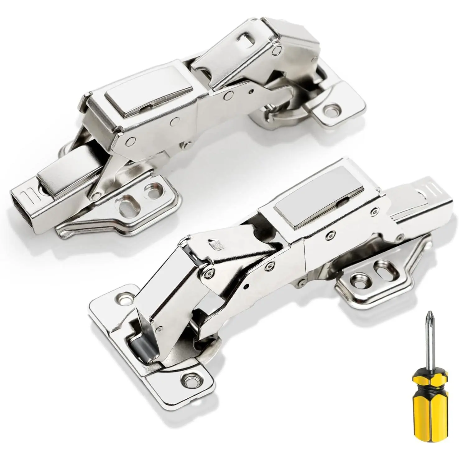 2 Pack 165  Soft Close Kitchen Cabinet Door Hinges,  Frame Kitchen Hinges, Soft Close Multi-Pivot Concealed Hardware for Corner Kitchen,Cupboard Folded, Folden Door