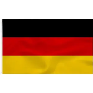 Germany National Flag with Three Equal Horizontal Bands in Black, Vibrant Red and Bright Gold