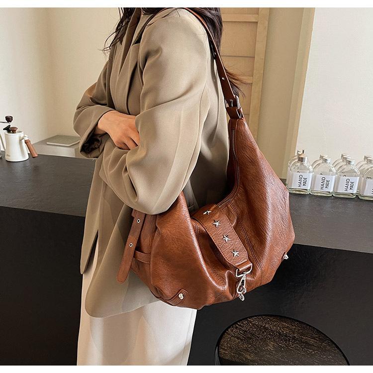 Large Capacity Bag for Women – Casual Fashionable Retro Crossbody Bag with Shoulder Strap – High-End Style Dumpling Bag Trend