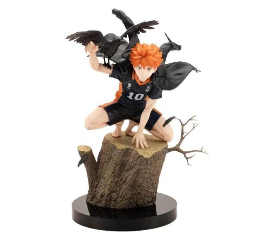 Haikyuu Anime Figure Hinata Shoyo Kageyama Tobio Crow Tree Stump Statue Desktop Decor Boxed Figurine For Anime Manga Fans