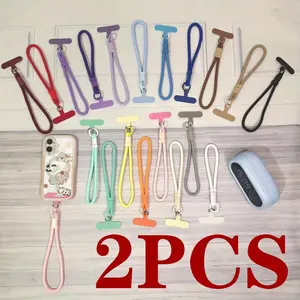 2pcs Wrist Phone Lanyards, Adjustable Colorful 2pcs Straps for GoPro, Camera, Keys, Keychain, Cellphone, Wallet & ID Badge (Assorted Bright Colors)
