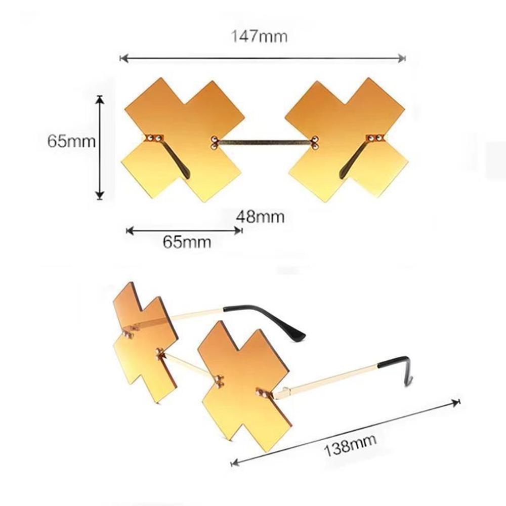 Game Guilty Gear Happy Chaos Cosplay Glasses Yellow Irregular Funny Eyewear Metal Plastic Glasses Halloween Costume Accessories