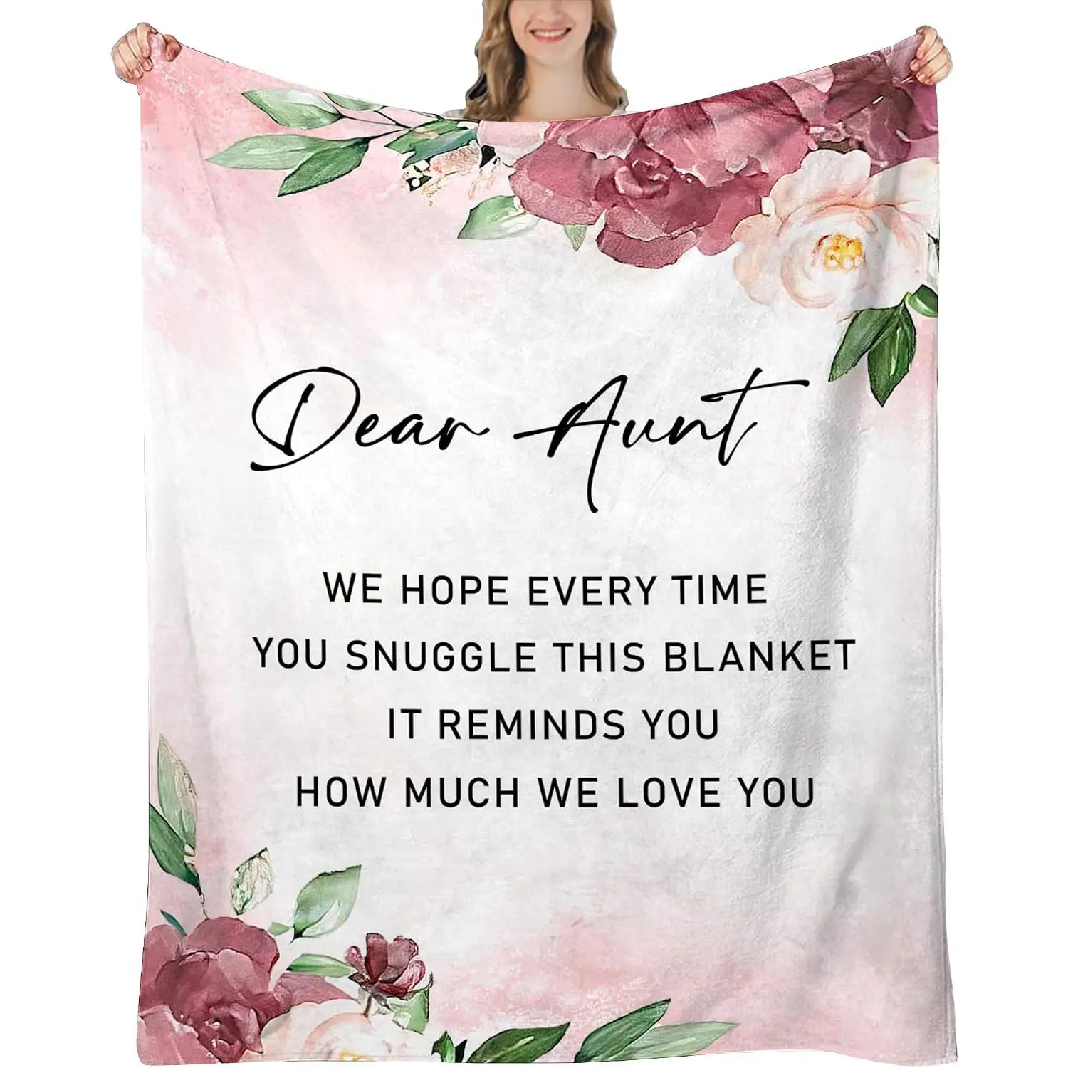 Aunt Gifts, Aunt Birthday Gifts, Aunts Blanket, Gifts for Aunts from Niece, Auntie  for Birthday, Christmas, 60"x50"