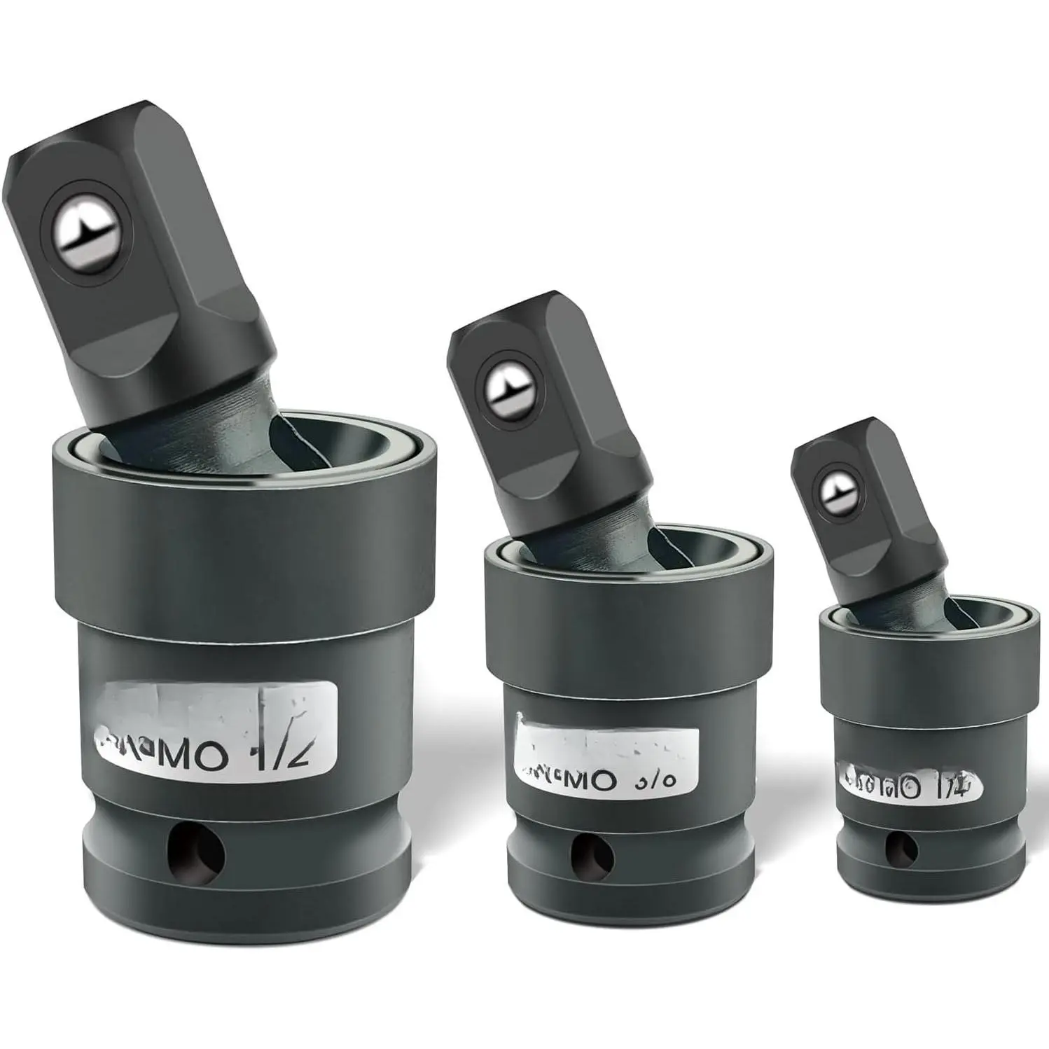 3 count   Joint Socket Swivel Set, 1/4", 3/8", 1/2" Drive Socket Extension Set, Cr-Mo Steel  Joint Adapter