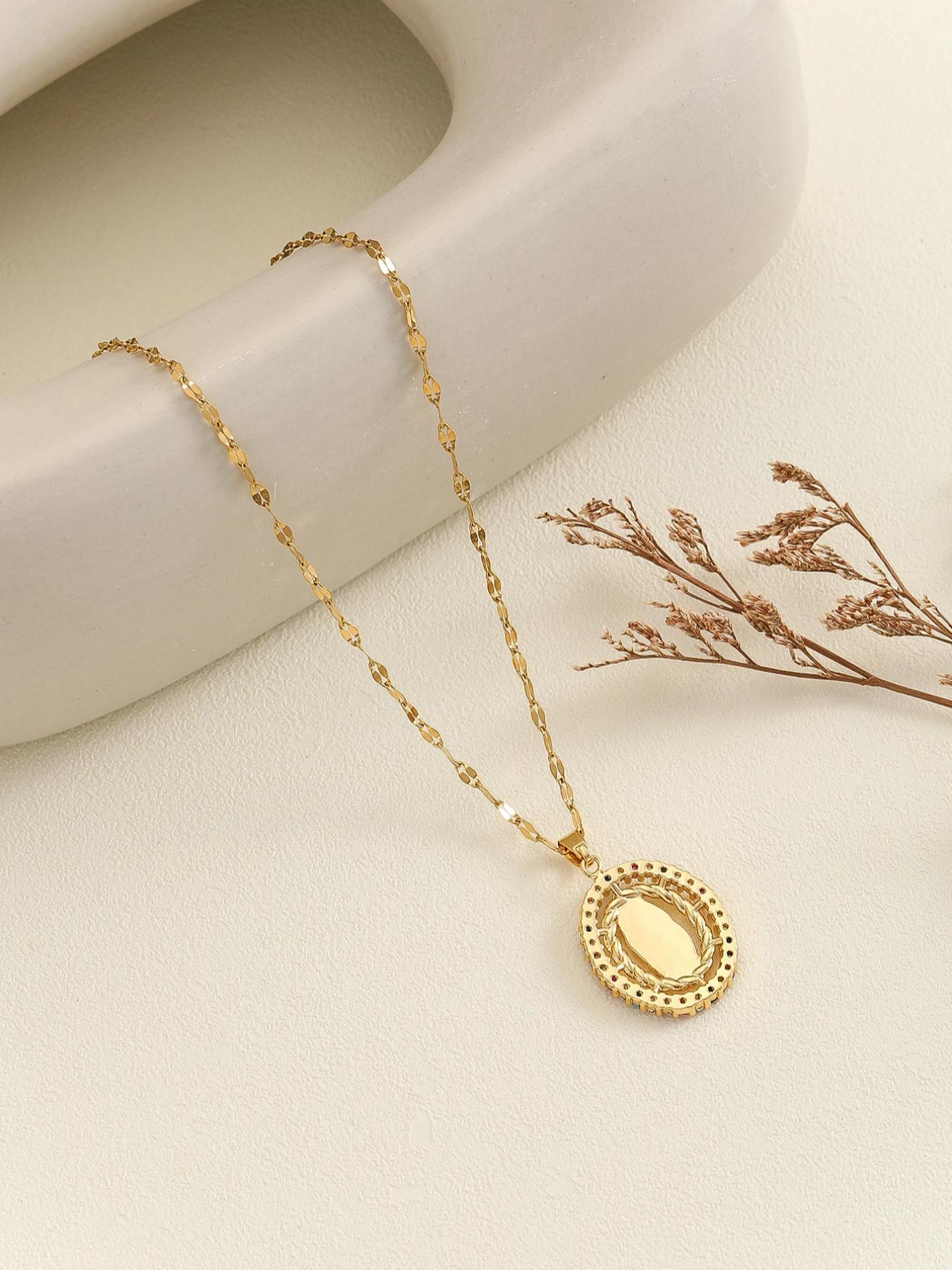 Elegant Rhinestone Decorated Pendant Necklace for Women, Fashion Jewelry for Party, Daily Clothing Decor, Trendy All-match & Exquisite Jewelry for Birthday Gift, Statement Necklace, Bling Necklace, Daily Wear Necklace, Jewelry Gifts