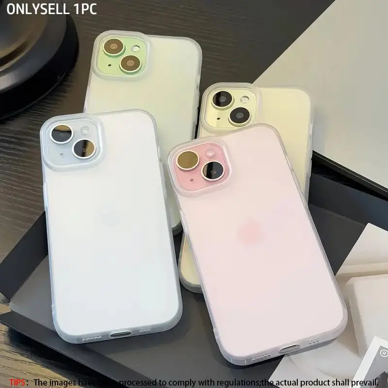 Clear Transparent Phone Case, Ultra-thin Matte Phone Protective Cover, Shockproof Casing Phone Cases Compatible with Smartphone iPhone 11 12 13 14 15 17 Air 17 Pro Max , Camera, Accessories