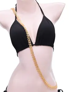 Bell Fringe Crossbody Chain, Long Body Chain for Parties, Festivals, Vacations, Travel Photos, Waist Decor