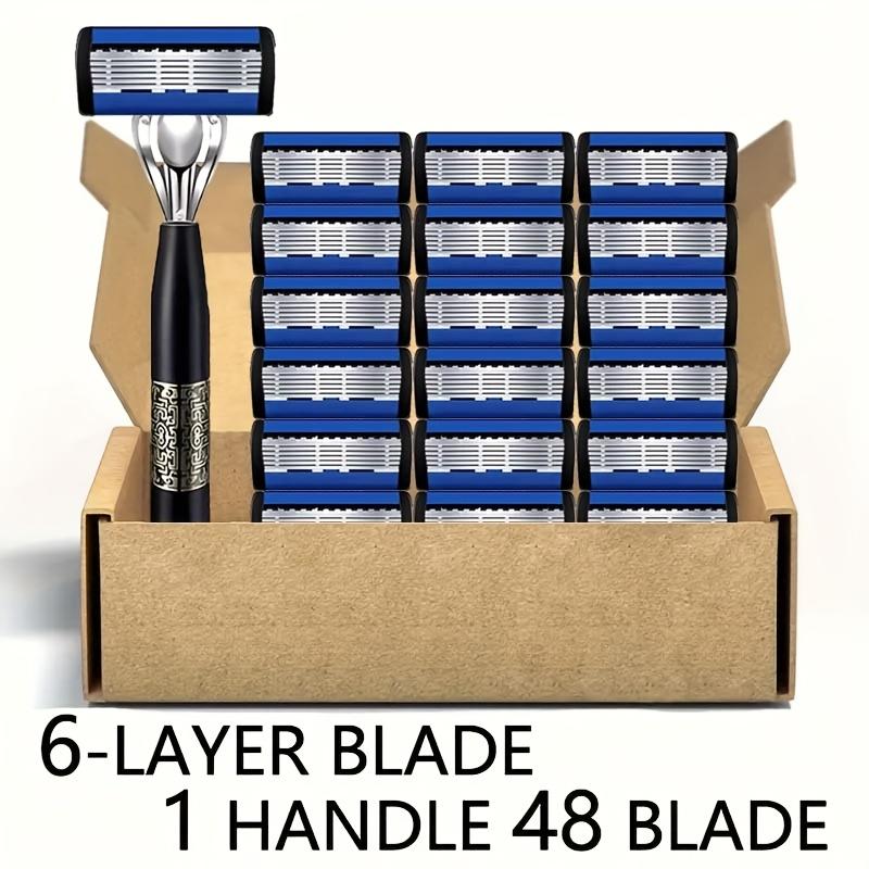 This super sleek and stylish razor comes with 72 super sharp replaceable stainless steel blades that are both sharp, smooth and safe. With 2 non-slip comfortable handles, it is an indispensable shaving tool for men