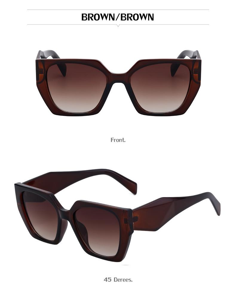 New Fashion Cat Eye Wide Arm Sunglasses for Women High-end Ins Style Wholesale Full Frame UV Protection Sunglasses
