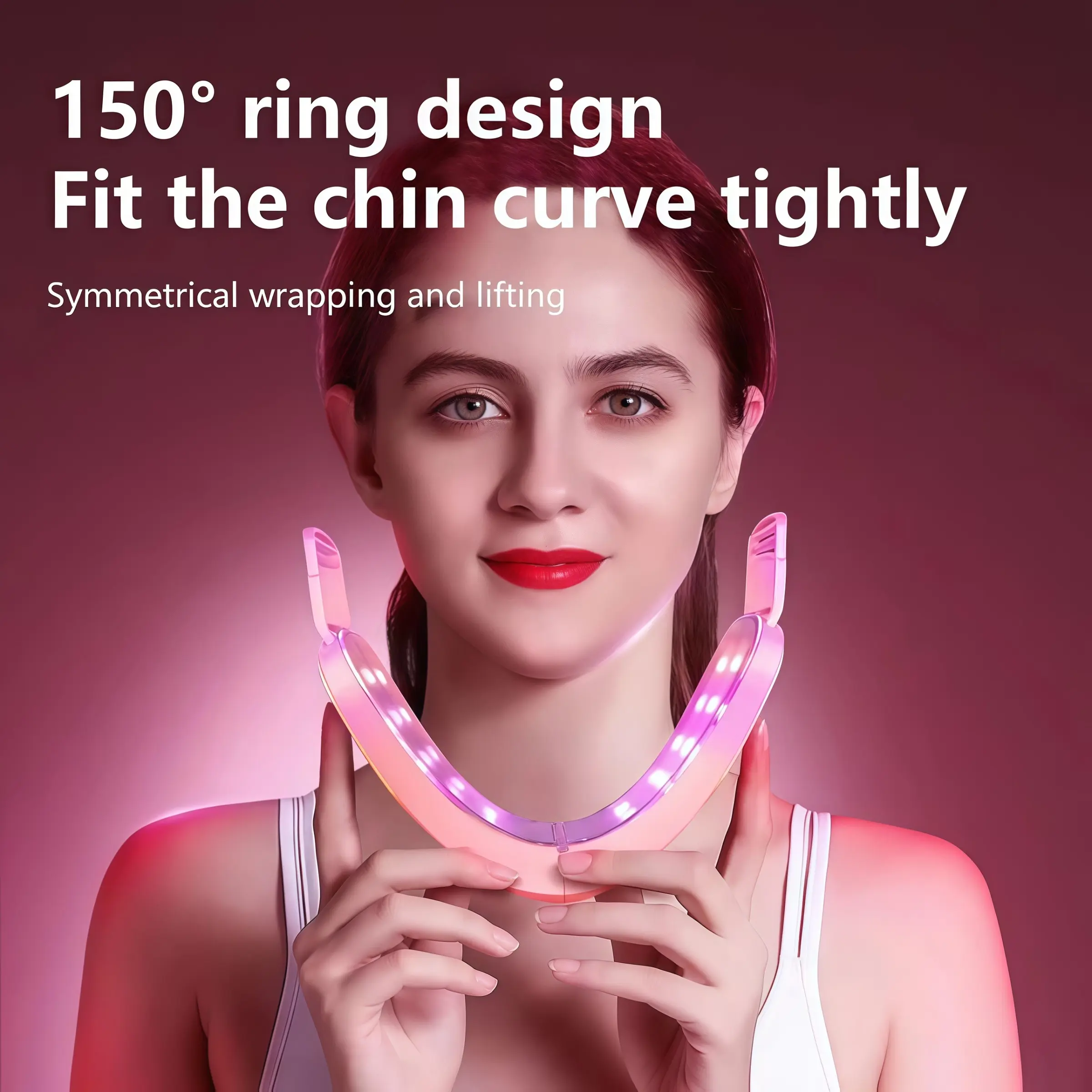 LED V Face Massager, Vibrating Facial Massage Device, Reduces Double Chin, Lifts Skin, Beauty Tool for Skincare, Facial Shaping Tool, New Model V80