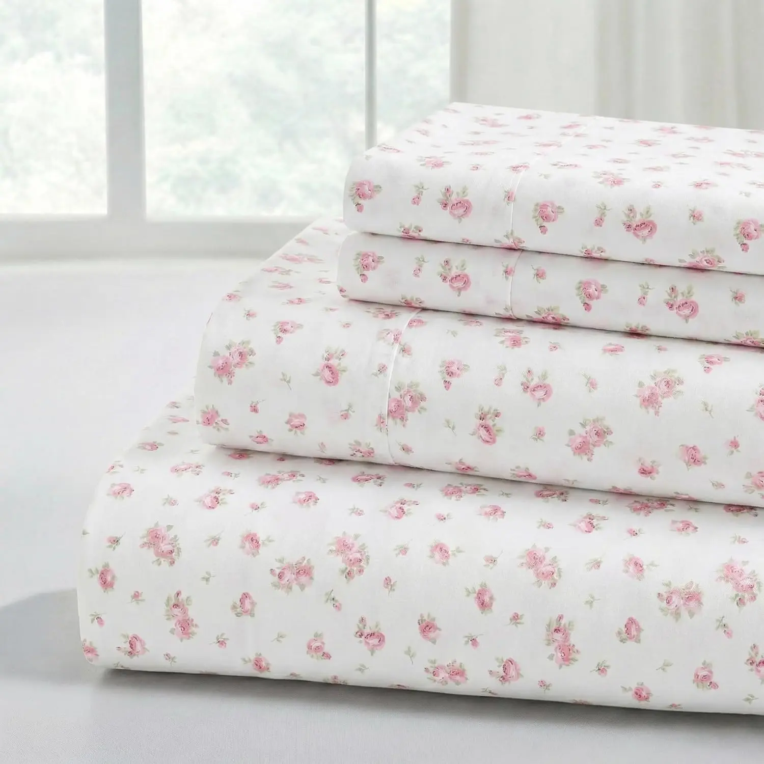Silky Soft Microfiber and Wrinkle Free Sheets - Luxurious Microfiber Bed Sheets Includes Flat Sheet, Fitted Sheet with Deep Pockets, & Pillowcases Ivory, Queen