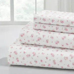 Silky Soft Microfiber and Wrinkle Free Sheets - Luxurious Microfiber Bed Sheets Includes Flat Sheet, Fitted Sheet with Deep Pockets, & Pillowcases Ivory, Queen