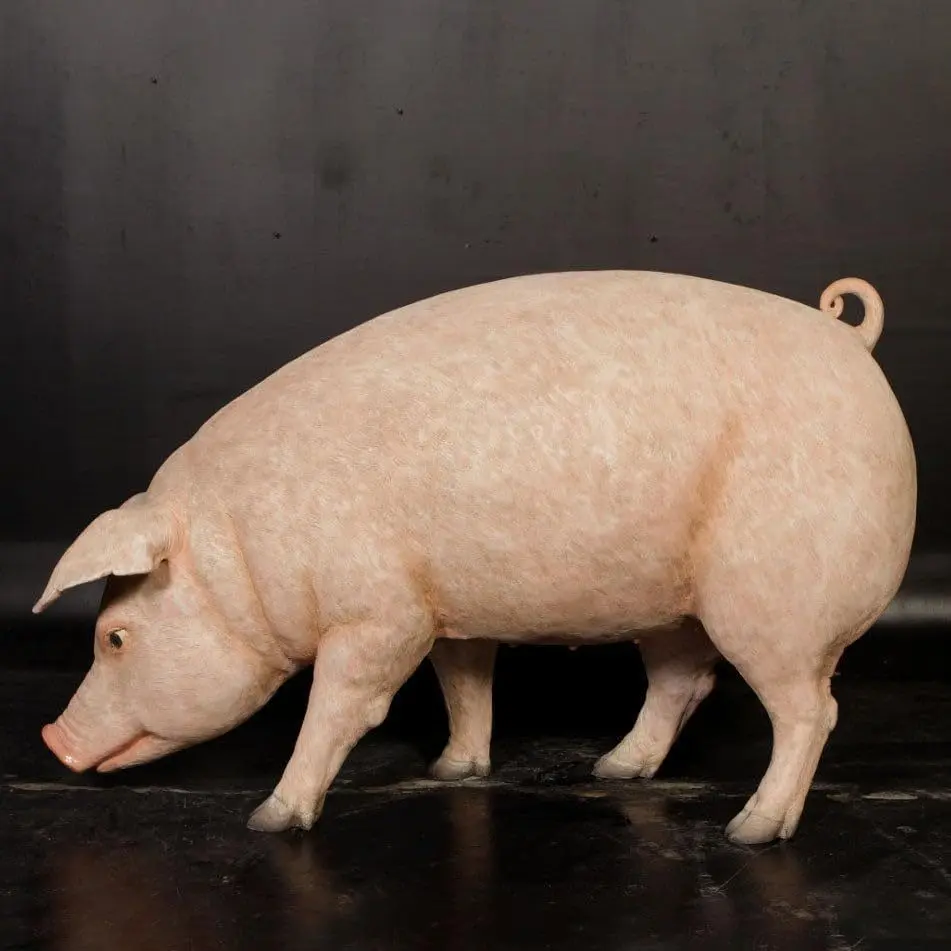 Cross-Border New Farm Animal Theme Realistic Pig Figurine, Creative Garden Home Decor Craft, Unique Ornament for Indoor Outdoor Spaces