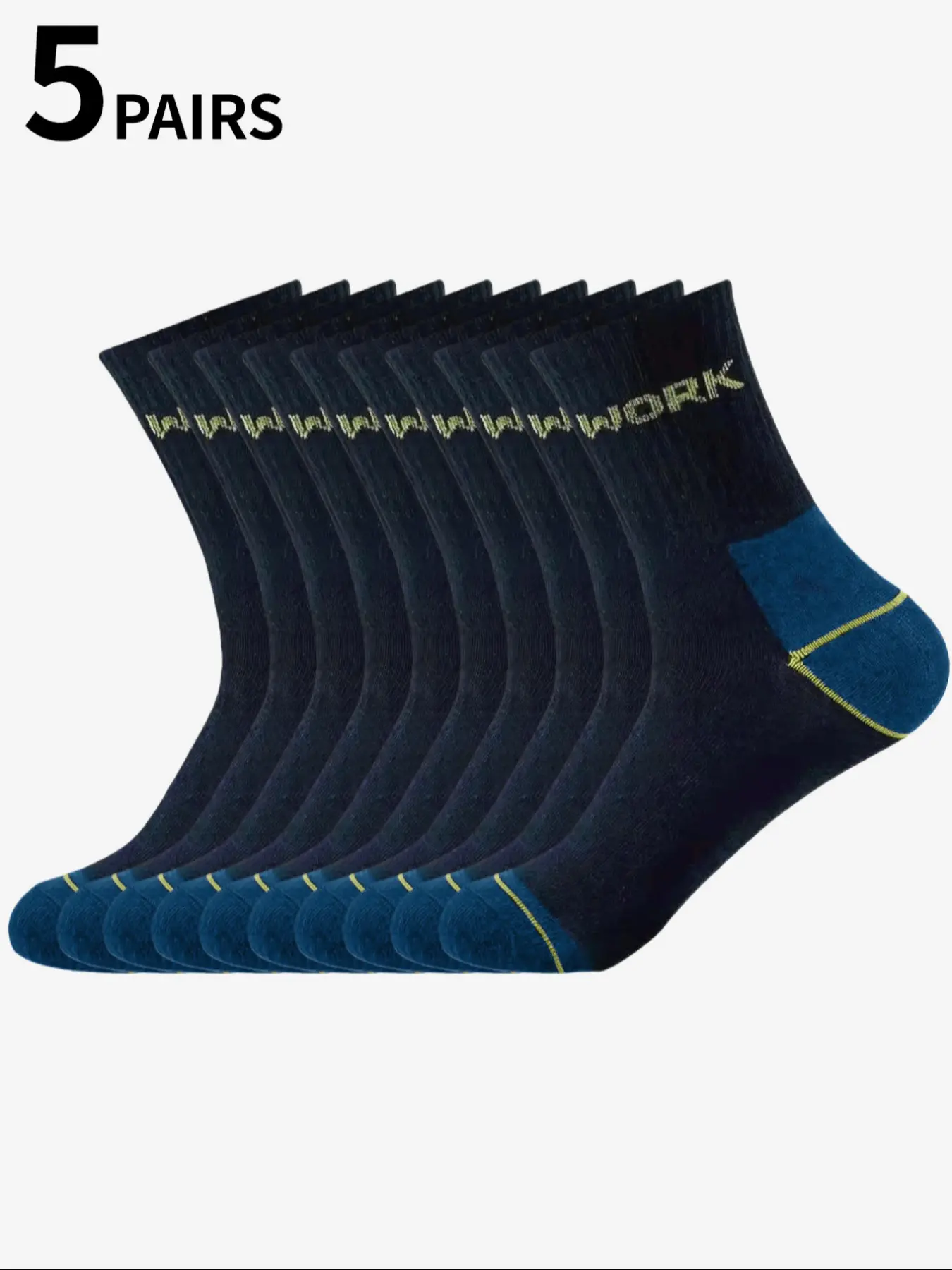 5-Pack Men's Work Socks, combining durability and comfort, suitable for daily wear, making them an ideal gift for men.