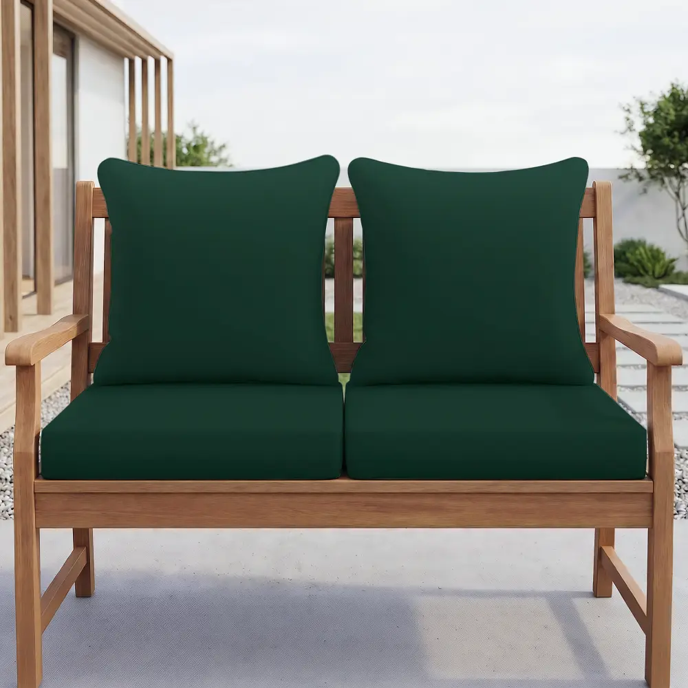 Outdoor Deep Seat Cushion Set 24x24 Inch, Waterproof Patio Furniture Cushions for Outdoor Chairs, Sofa & Couch, Fade Resistant UV Protected Seat Cushions, Thick Comfortable Patio Chair Cushions with Durable Fabric for Garden, Deck, Porch & Backyard Furnit
