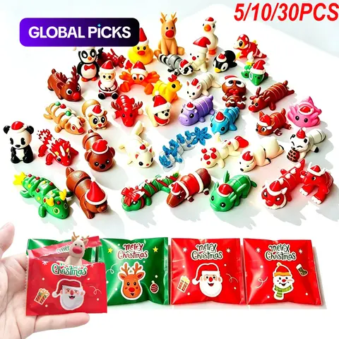 3D Printed Christmas Animal Figurines Gift Bags, Fun Opening Experience, Random Cute Christmas Ornaments Holiday Decor, Funny Gifts, Party Favors #GLOBAL PICKS