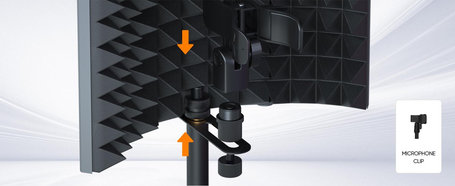 Studio Recording Microphone Isolation Shield with Pop Filter and Metal Tripod Stand, Studio Mic to PC Laptop Smartphone, Music Microphone for Recording Singing Podcasting Studio Recording Microphone Isolation Shield with Pop Filter and Metal Tripod Stand, Studio Mic to PC Laptop Smartphone, Music Microphone for Recording Singing Podcasting