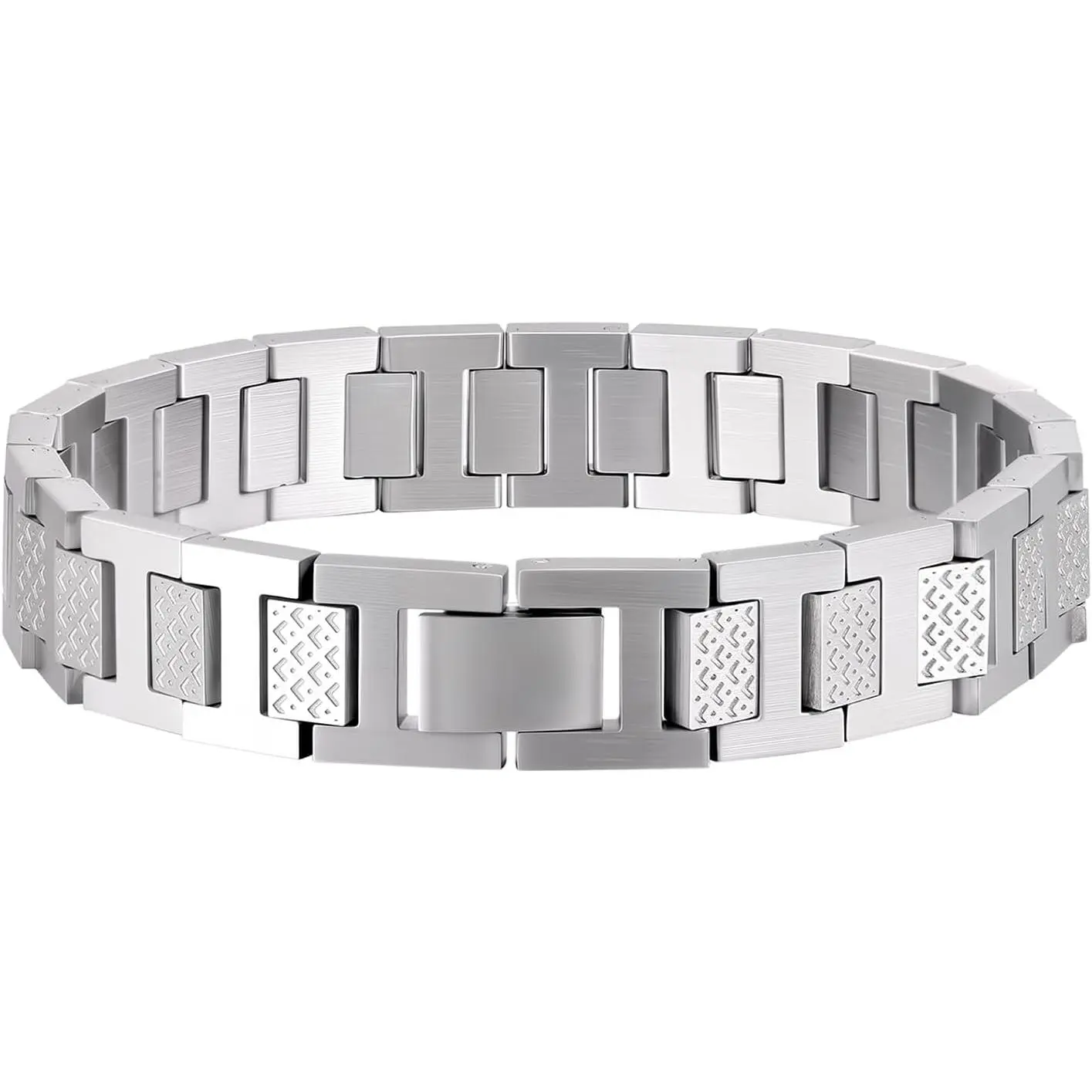 Masculine Watch Band Stainless Steel Link Bracelet , To Father Man Boyfriend Husband Son Bracelet Gifts