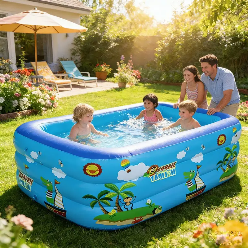 Inflatable Swimming Pool for Home Use, Outdoor Ocean Ball Pool, Kiddie Pools, Inflatable Splash Pool, Suitable for Gardens, Backyards, Summer Parties, Perfect for Fun and Relaxation