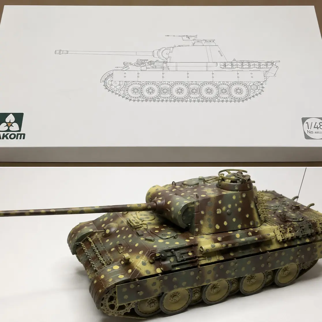 Takom 1/48 Scale Panther Type a German Tank Model Kit, Diy Collectible Model, Detailed Military Vehicle Replica, Perfect for Collectors and Enthusiasts
