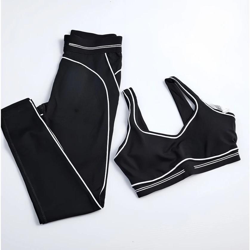 Fashionable sports suit Pilates Tight sports pants Running Yoga high-waisted stretch fitness pants set