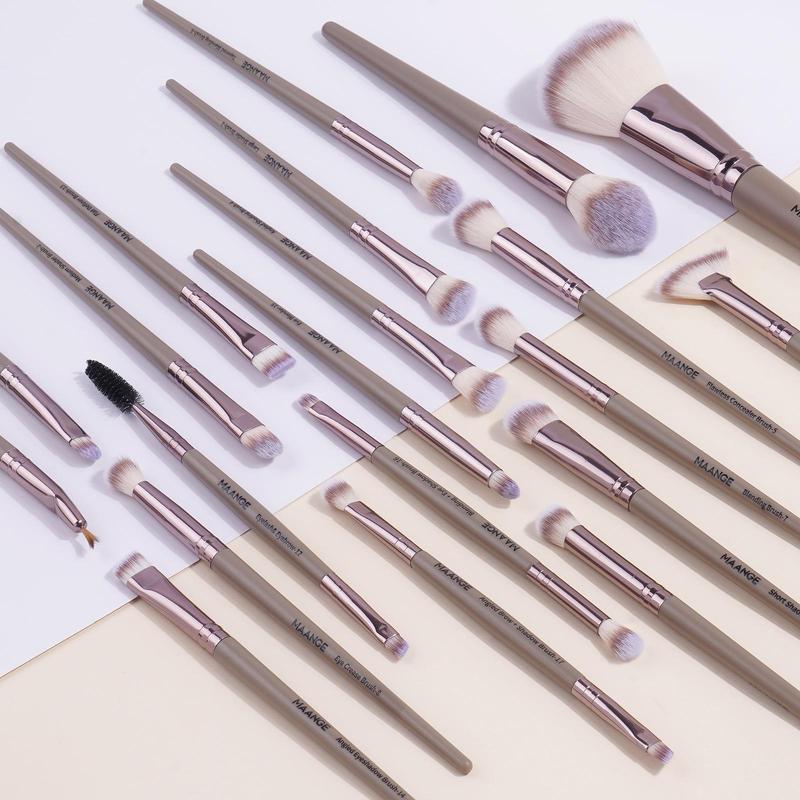MAANGE Beauty Makeup Brush Set, 20pcs Makeup Brush with Soft Bristles & Comfortable Grip for Beginners, Professional Makeup Tools for Women, Valentine's Day Gift, Cosmetic Brush Set MAANGE Beauty Makeup Brush Set, 20pcs Makeup Brush with Soft Bristles & Comfortable Grip for Beginners, Professional Makeup Tools for Women, Valentine's Day Gift, Cosmetic Brush Set
