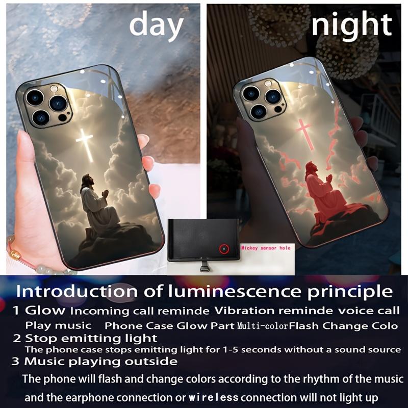 Cloud based Holy Elephant Colorful Intelligent Voice Controlled Luminous Phone Case Suitable for S25Ultra/S24Ultra/S22Ultra/S23Ultra/S21Ultra/S20Ultra/S10+/S10/S10 5G/Note20Ultra/Note10+/A55/A54/A53/A52/A35/A34/A32/A25/A73/A15/A56/A42/A14/A13 Fold 7/Fold6