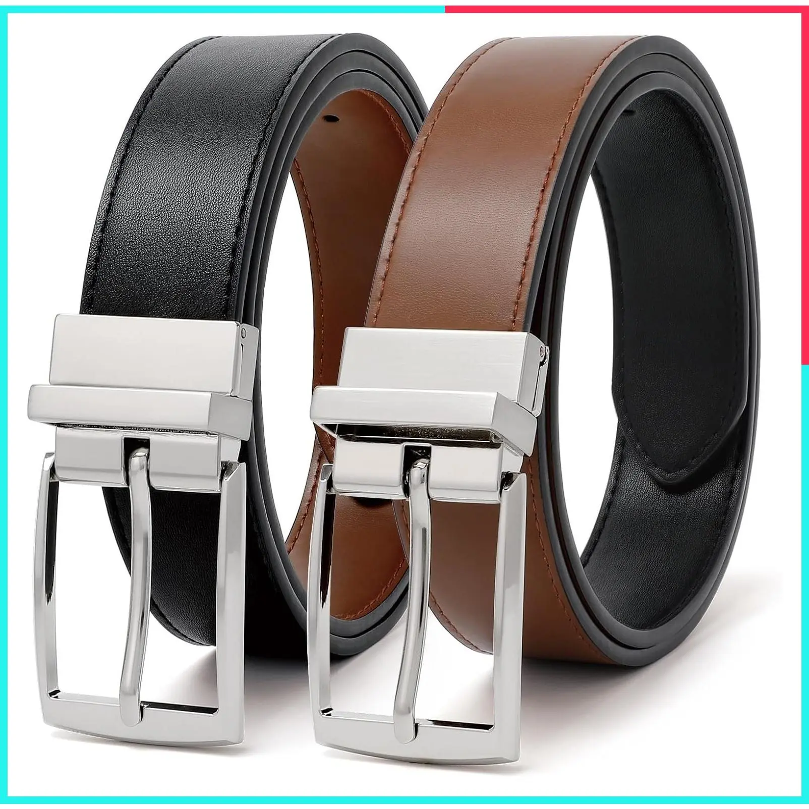 Women's Reversible Leather Belt for Jeans, Pants & Dresses – Trim to Fit Fashion Belt