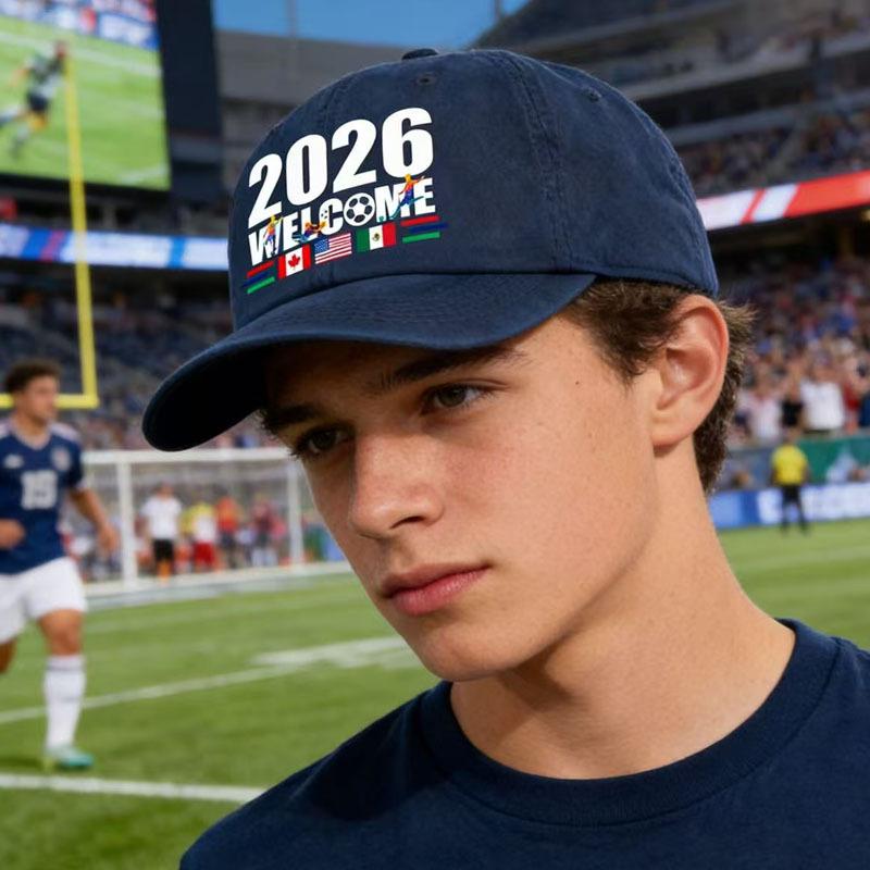 2026 New Model US-Mexico-Canada Football Baseball Cap Outdoor Sports Cap