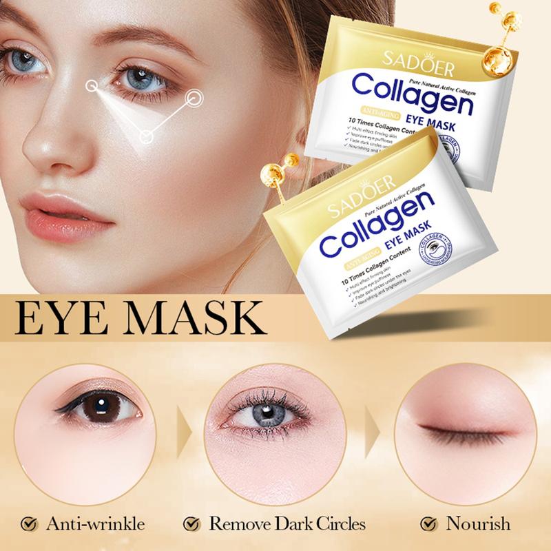 10 Pcs Crystal Collagen Eye Mask: Firm, Moisturize & Eliminate Dark Circles & Lines