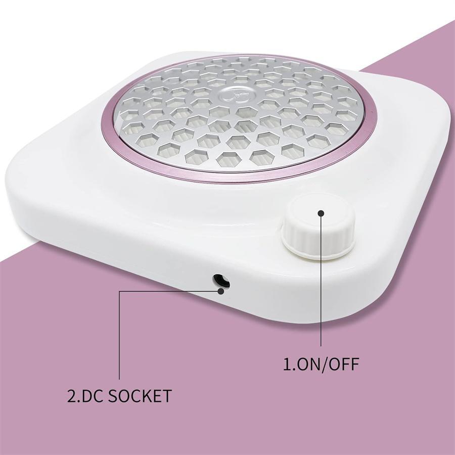 Electric Nail Dust Cleaner, Low Noise Nail Dust Collector, Manicure & Pedicure Tool for Acrylic Nails, Professional Nail Care Tool for Home & Salon Use, Nail Supplies