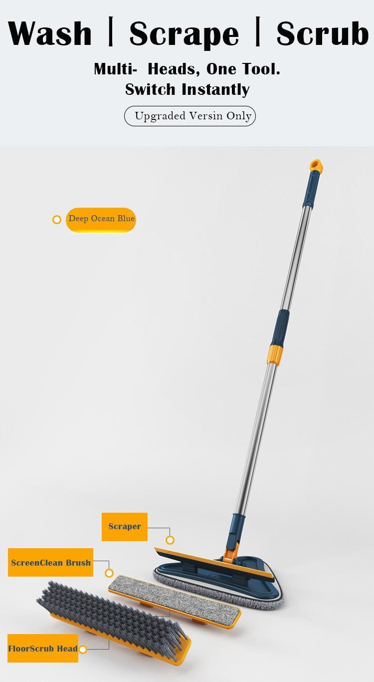 360° Spinning Head Long Handle Adjustable Wall Mop, Household Cleaning Tool with 6 Replacement Microfiber Chenille Pads, Sturdy Durable Easy-to-Use for Ceilings, Floors, Home Supplies outdoorfun teacher appreciation gift