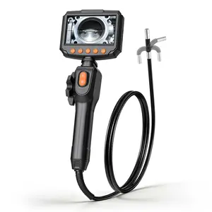 VEVOR Articulating Endoscope with Light, Two-Way Articulated Borescope Camera, 4.3" HD IPS Screen, 1280 x 720 Lens, 8X Zoom, IP67 Waterproof Inspection Snake Camera for Auto, Plumbing (4.9FT Cable)
