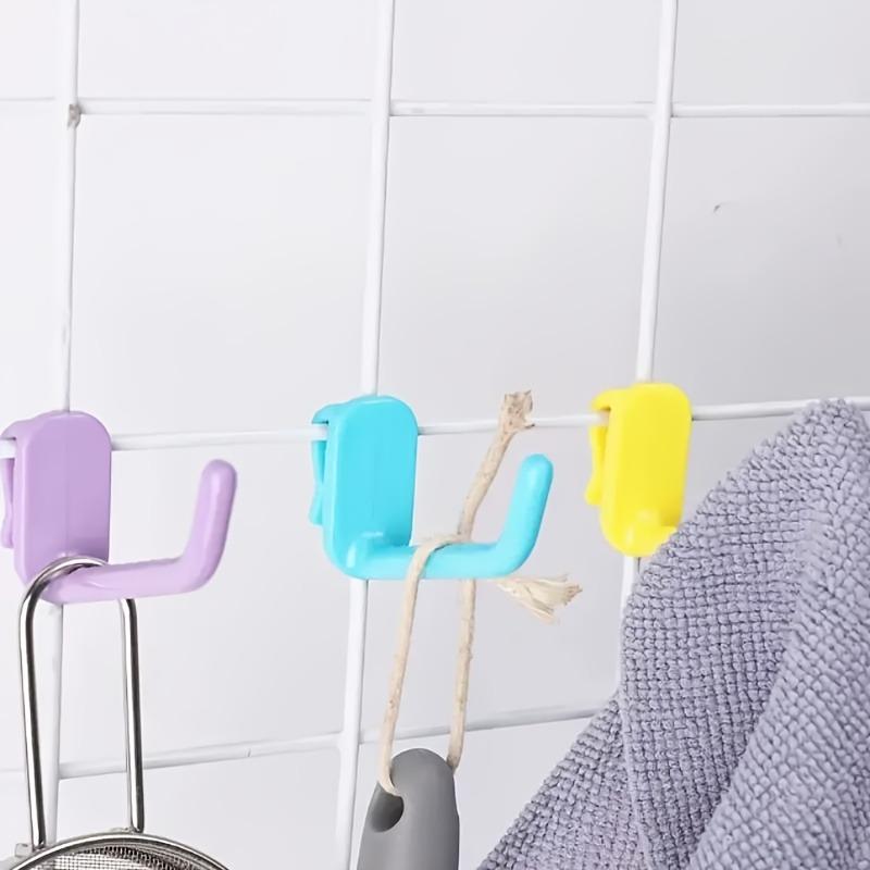 8pcs Durable Plastic Hooks for Wire Mesh Panels, Durable Grid Wall U Shaped Hook, Display Hook, Space-Saving Tool Organizers, Easy Install Reusable Hanging Hooks for Home & Office Decoration, Supermarket, Jewelry Display Hooks