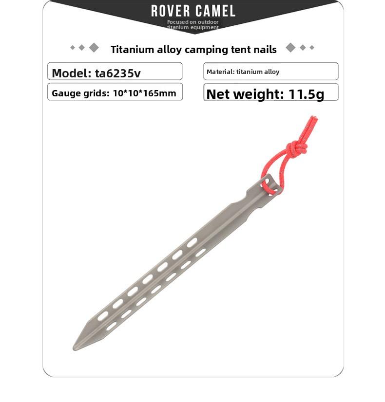 Titanium Tent Pegs Outdoor Camping Ground Nails for Sand & Gravel Terrains Heavy Duty Tent Stakes