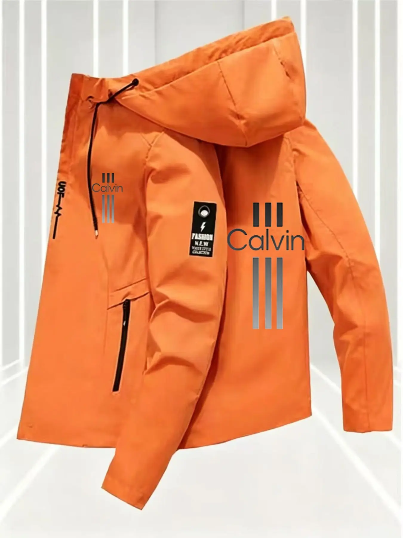 Men's Spring Fall Hooded Jacket, Lightweight Waterproof Windproof Coat, Casual Outdoor Sports, Hiking, Daily Wear