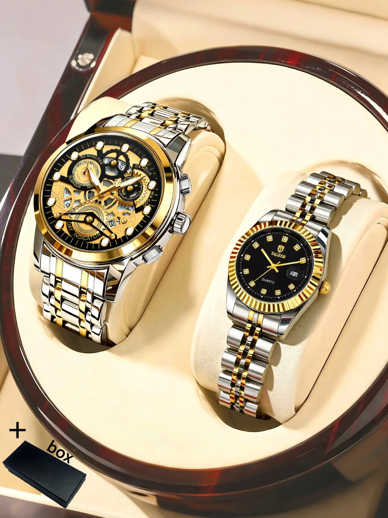 Unisex Quartz Analog Watch with Calendar Design, Stainless Steel Strap, Perfect Gift for Couples, Daily Wear Fashion Accessory, Quartz Watches