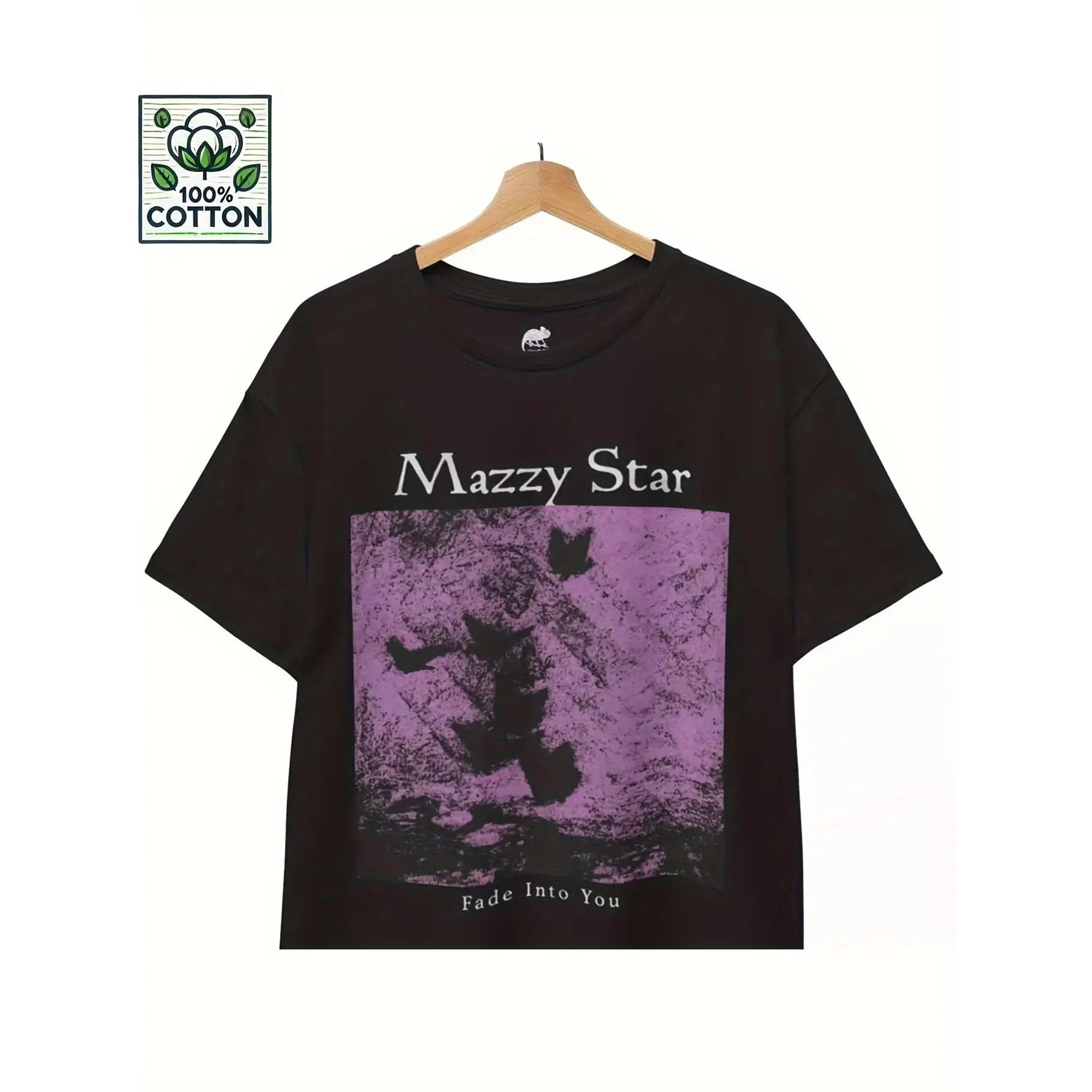 Vintage 90s Graphic T-Shirt, Unisex Soft 100% Cotton Short Sleeve Crewneck Tee with Retro 'Fade Into You' Letter Print, Shortsleeve, Tshirt, Knit, Top, Stretch, Alt Women's T-Shirts, Music Artist Logo Graphic Women's T-Shirts