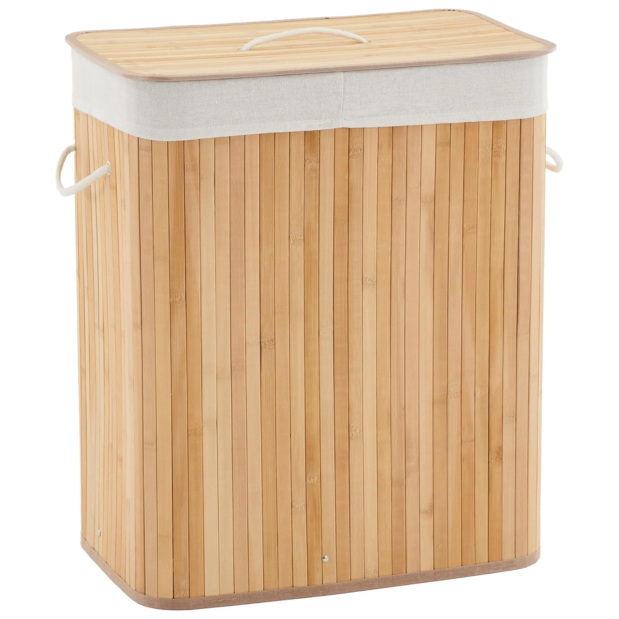 Bamboo Laundry Hamper with Lid,27.5 gal Large Foldable Basket Storage Bin with Washable Liner Bag&Handle,Wooden Laundry Basket for Bedroom, Bathroom, Laundry