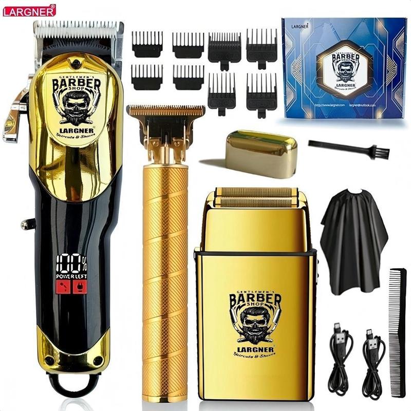 Professional Cordless Electric Hair Clipper Set, 1 Set LCD Display Electric Hair Trimmer and Accessories, Hair Trimmer for Barbershop and Home Use Professional Cordless Electric Hair Clipper Set, 1 Set LCD Display Electric Hair Trimmer and Accessories, Hair Trimmer for Barbershop and Home Use