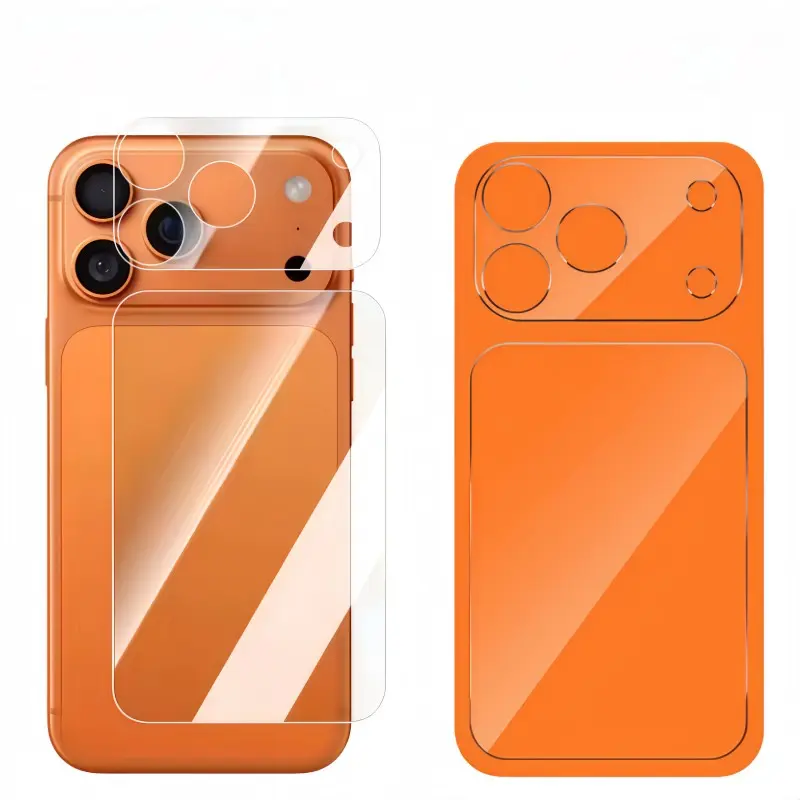 2 Sets iPhone 17 Series Pet Matte Stand + Back Film Kit, Anti-Scratch Lens & Back Film for iPhone 17 Pro Max/17 Pro, Soft Protective Film, Accessories