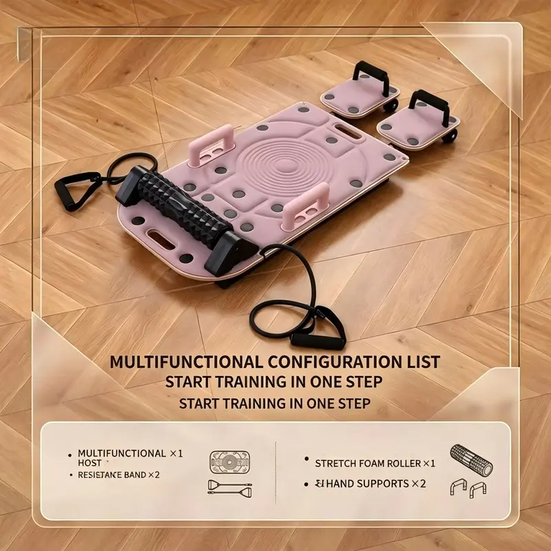 Home fitness equipment,Pilates machine, bed yoga exercise, comes with roller and resistance bands, multifunctional fitness device