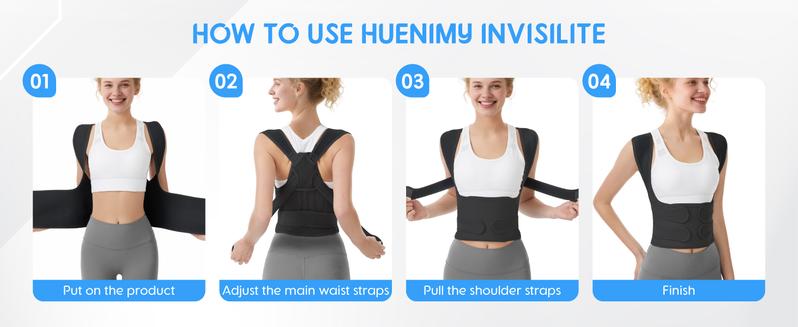 UGEM Posture Corrector for Women & Men – Adjustable Back Brace with Full Back Support, Shoulder Straightener for Spine Alignment, Scoliosis, Hunchback & Back Pain Relief (Black, Medium)