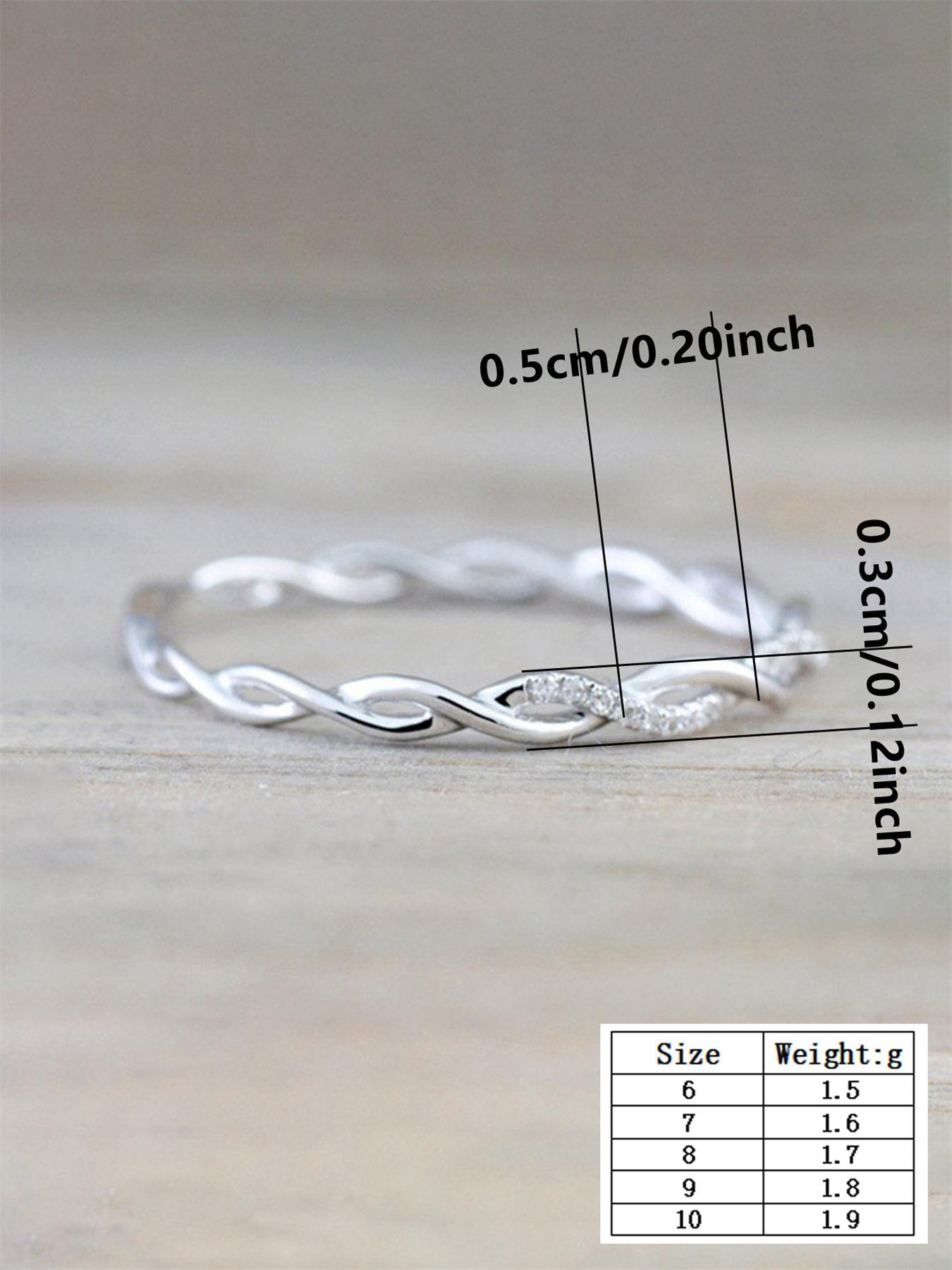 S925 Sterling Silver Ring, Twist Design Rhinestone Decorated Ring for Women As Gifts, Statement Ring, Fashion Jewelry for Party, Daily Decor, Trendy All-match & Exquisite Jewelry for Birthday Gift, with Box, Fall Outfits, Fall Freshness