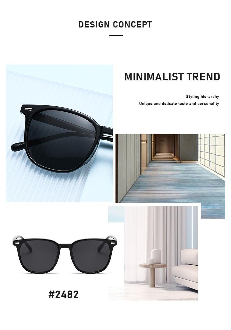 Ultra Light Square Sunglasses 4-Pack UV Resistant Windproof Polarized Face Enhancing Natural Colors Black Tortoiseshell Transparent Brown Frames SpringStatements