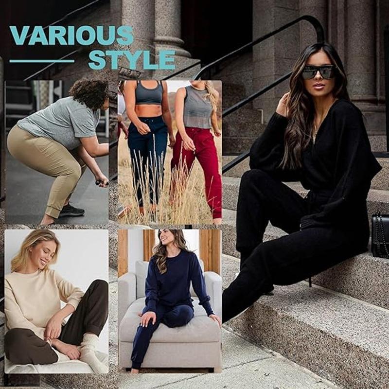 High waist drawstring yoga pants casual loose running tied feet cuffed sweatpants leggings